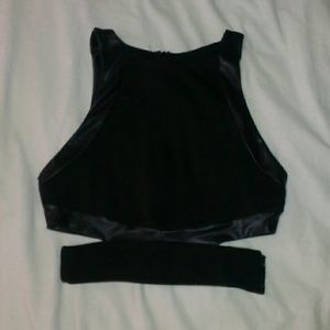 Black Cut-Out Nasty Gal Crop Top